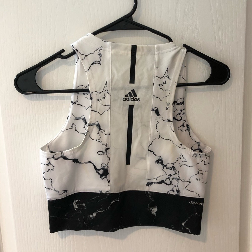ADIDAS athletic marble crop top